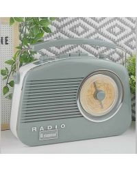 Steepletone Brighton Retro Style Radio in Grey