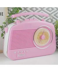 Steepletone Brighton Retro Style Radio in Pink