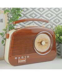 Steepletone Brighton Retro Style Radio in wood