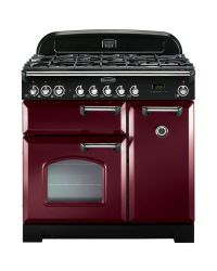 Rangemaster Classic Deluxe 90 Dual Fuel Cranberry & Chrome CDL90DFFCY/C