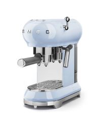 SMEG ECF01PBUK Pastel Blue Retro Style Coffee Machine