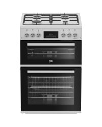 Beko EDG6231W 60cm Double Oven Gas Cooker with Gas Hob