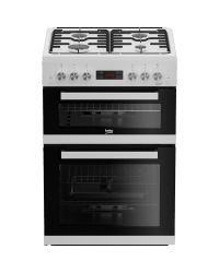 Beko EDG634W 60cm Double Oven Gas Cooker with Gas Hob