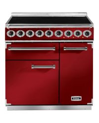 Falcon 900 Deluxe Range Cooker 90 Induction Cherry Red F900DXEIRD/N-EU