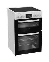 Hotpoint HDE6VDW Double Oven  Electric Cooker - White