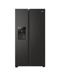 Haier HSOBPIF9183 91cm American Style Fridge Freezer - Slate Black