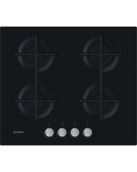 Indesit ING61TBK 60cm Gas On Glass Hob 