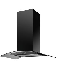 Cata UBSCG60BK Unbranded Curved Glass & Black Cooker Hood