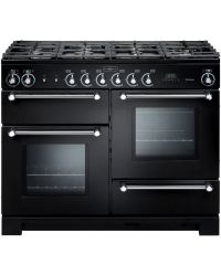 Rangemaster Kitchener 110 Dual Fuel Cooker Black KCH110DFFBL/C 76280