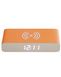 Steepletone Rise Charge Orange Clock & Wireless Phone Charger