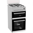 Beko EDG507W 50cm Twin Cavity Gas Cooker with Gas Hob