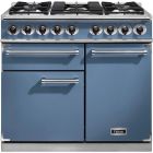 Falcon 1000 Deluxe Range Cooker 100  Dual Fuel China Blue F1000DXDFCA/NM