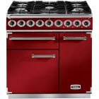 Falcon 900 Deluxe Range Cooker 90 Dual Fuel Cherry Red F900DXDFRD/NM