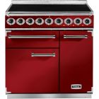 Falcon 900 Deluxe Range Cooker 90 Induction Cherry Red F900DXEIRD/N-EU