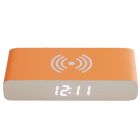Steepletone Rise Charge Orange Clock & Wireless Phone Charger