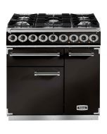 Falcon 900 Deluxe Range Cooker 90 Dual Fuel  Black F900DXDFBL/CM