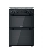 Hotpoint HDM67G0CCB Double Oven Lidded Gas Cooker